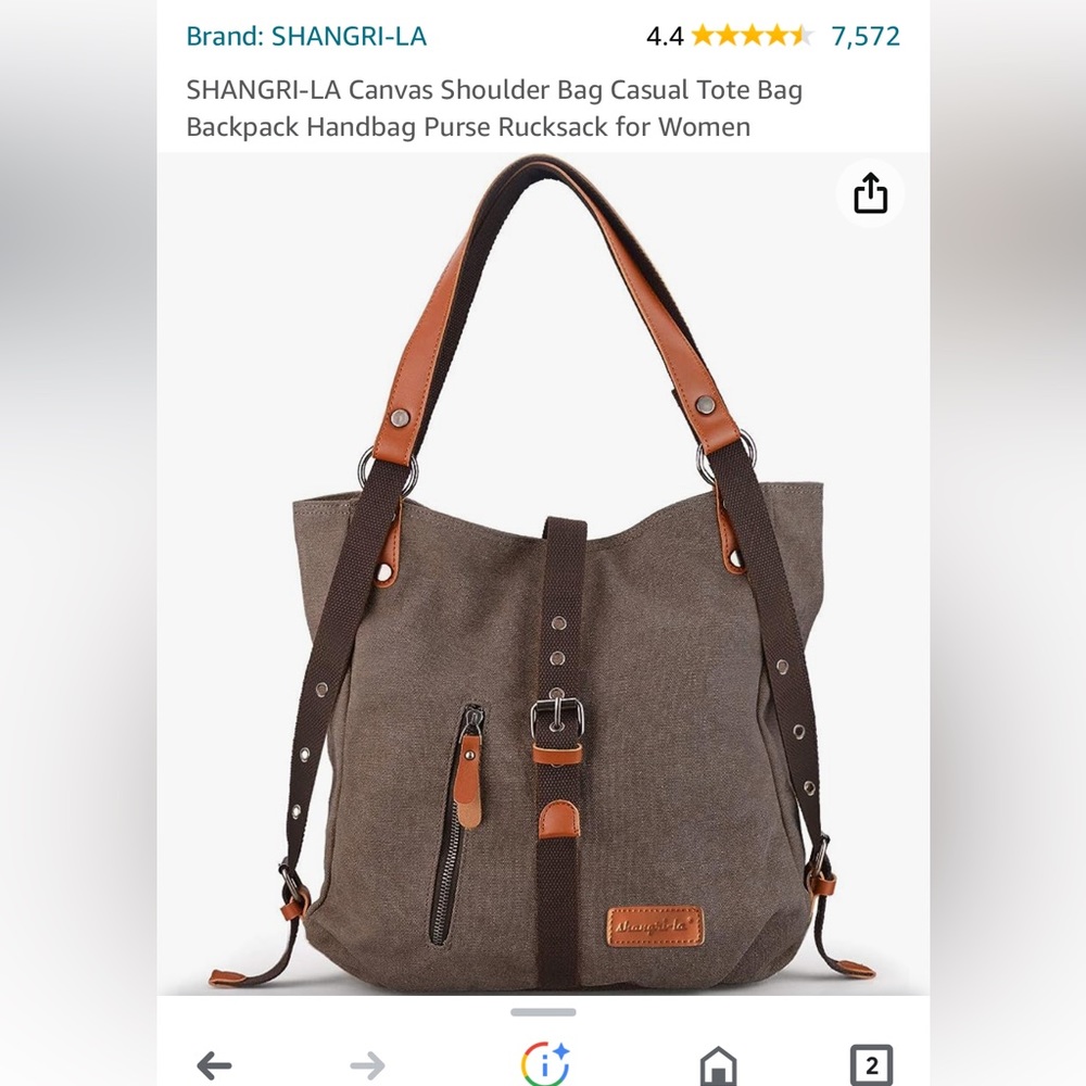 Shangri La Canvas Tote/ Bag